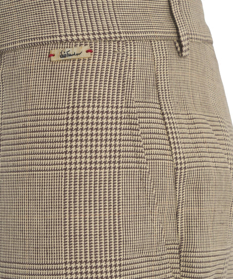 Pantaloni chino glencheck 'Lubruneu' #marrone