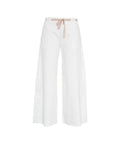 Pantaloni flared con coulisse #bianco