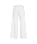 Pantaloni flared con coulisse #bianco