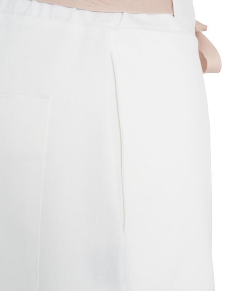 Pantaloni flared con coulisse #bianco