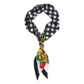 Foulard in seta con stampa #nero