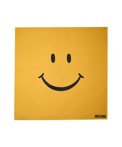 Sciarpa in seta con smiley #giallo