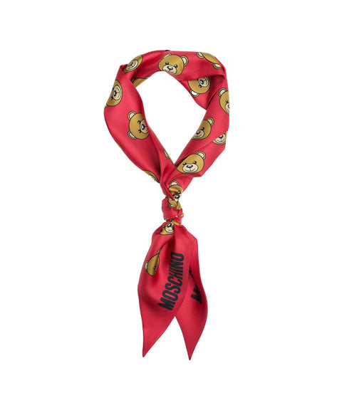 Foulard di seta con motivo #rosso