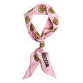 Foulard di seta con motivo #rosa