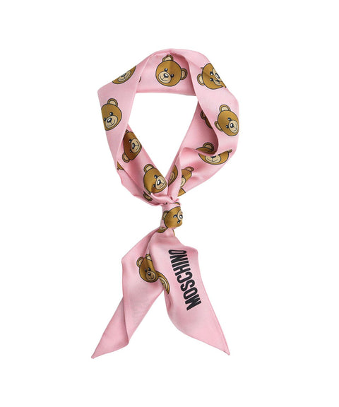 Foulard di seta con motivo #rosa