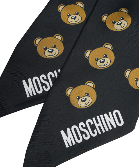 Foulard di seta con motivo #nero