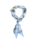 Foulard di seta con motivo #blu