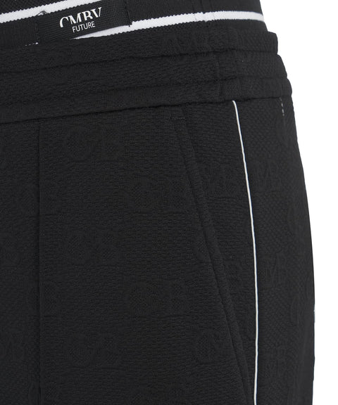 Pantaloni dritti con monogramma #nero