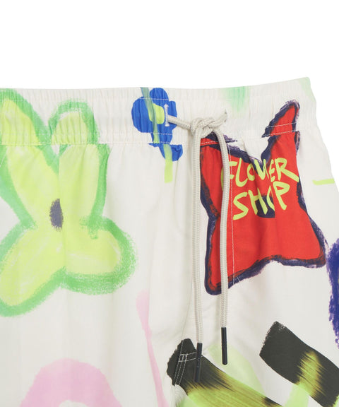 Pantaloncini da bagno 'Flower Shop' #verde