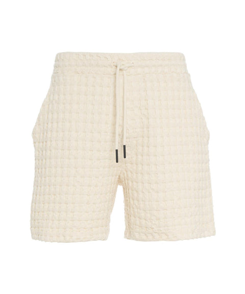 Pantaloncini in waffle 'Ecru Porto' #beige