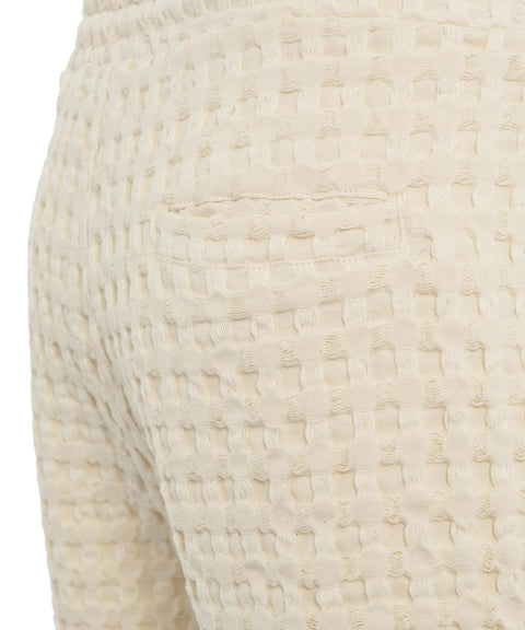 Pantaloncini in waffle 'Ecru Porto' #beige