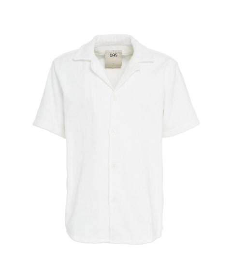 Camicia in terry 'White Cuba' #bianco