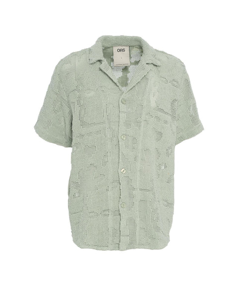 Camicia all'uncinetto 'Galbanum Cuba' #verde