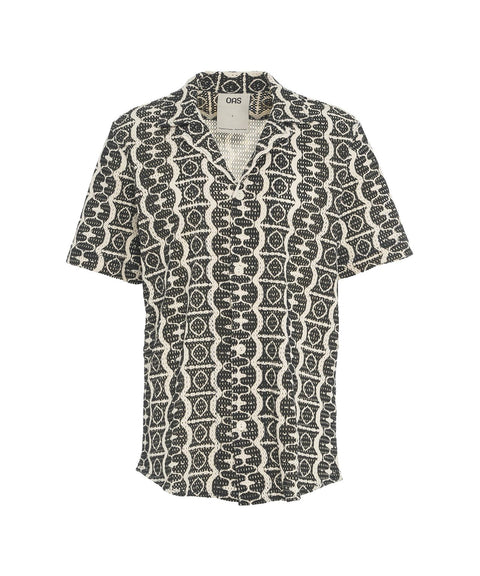 Camicia a rete 'Cuba' #nero