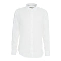 Button-down-Hemd aus Leinen #bianco