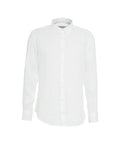 Button-down-Hemd aus Leinen #bianco