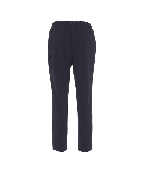 Pantaloni chino con elastico in vita #blu