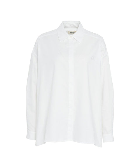 Camicia oversize in cotone #bianco