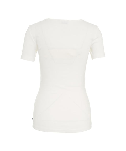 T-shirt a coste #bianco