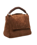 Borsa a mano in pelle scamosciata 'Sveva' #marrone