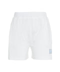 Pantaloncini con patch logo #bianco