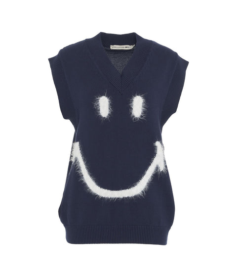 Gilet in maglia #blu