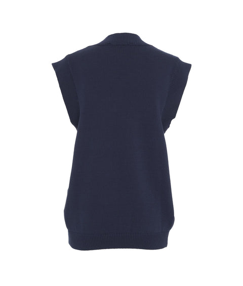 Gilet in maglia #blu