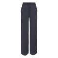 Pantaloni a gamba larga con effetto raso #blu