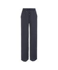 Pantaloni a gamba larga con effetto raso #blu