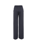 Pantaloni a gamba larga con effetto raso #blu