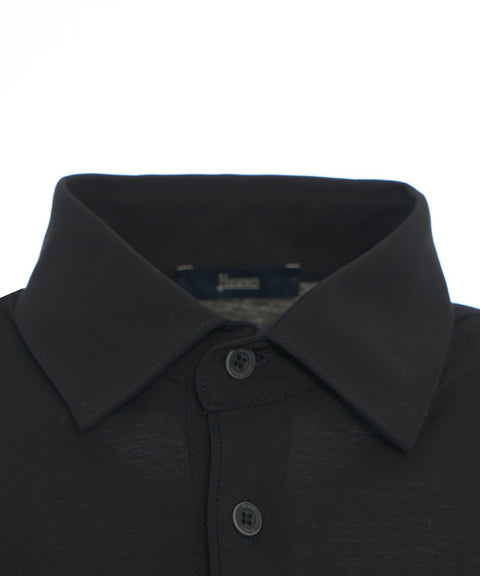 Polo in cotone #nero