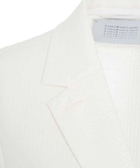 Blazer monopetto con struttura a nido d'ape #bianco