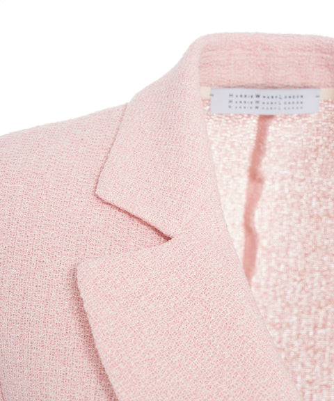 Blazer doppiopetto in frisè #rosa