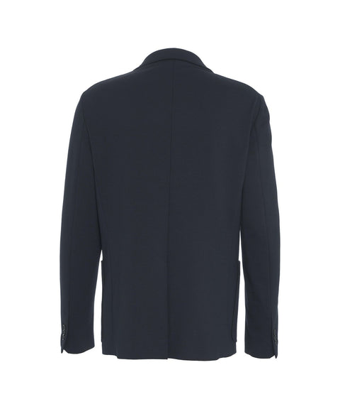 Blazer monopetto in jersey #blu