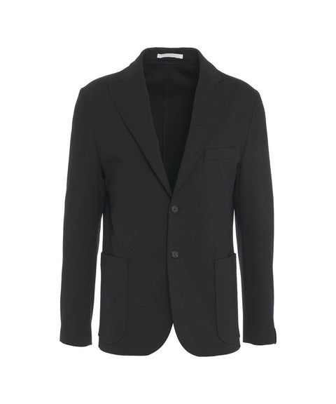 Blazer monopetto in jersey #nero