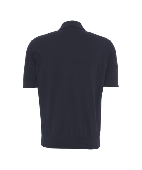 T-shirt con struttura a nido d'ape #blu