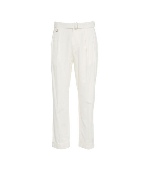 Pantaloni chino con cintura #bianco