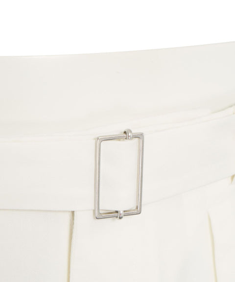 Pantaloni chino con cintura #bianco