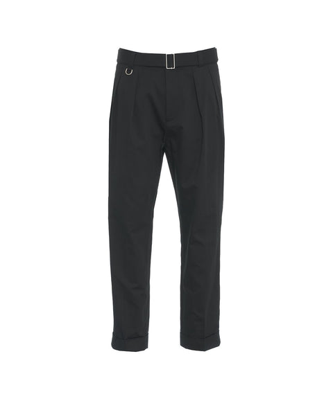 Pantaloni chino con cintura #nero