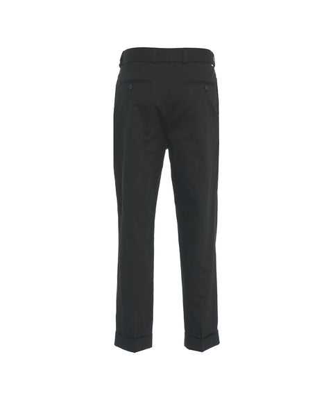 Pantaloni chino con cintura #nero