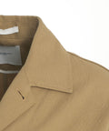 Overshirt in misto lino #marrone