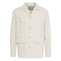 Overshirt in misto lino #beige