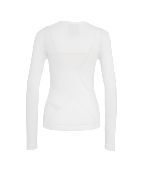 Maglia a coste #bianco