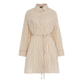 Abito blusa a righe #beige