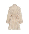 Abito blusa a righe #beige