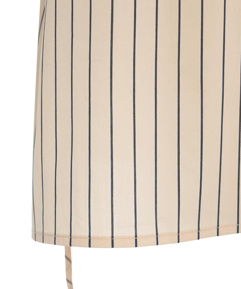 Abito blusa a righe #beige