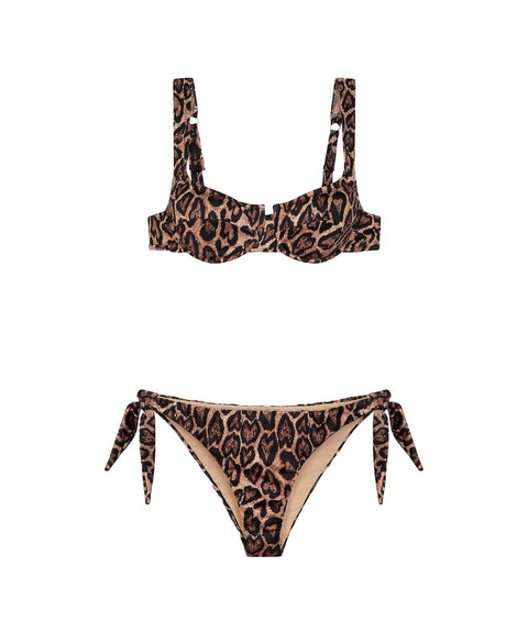 Bikini mit Animalprint #marrone