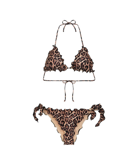 Bikini con stampa animalier #marrone