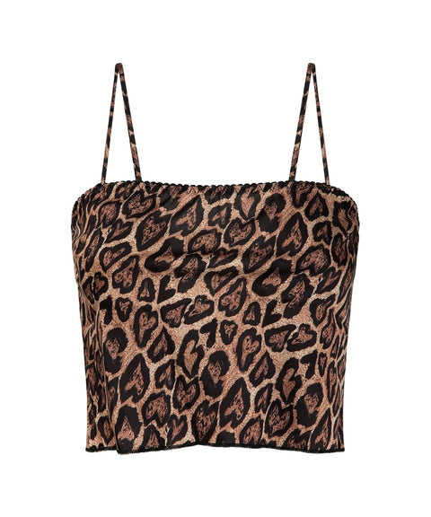 Top in stampa animalier #marrone