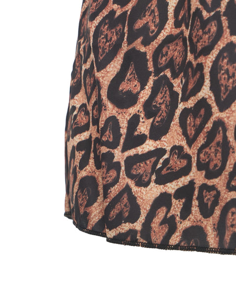 Pantaloncini con stampa animalier #marrone